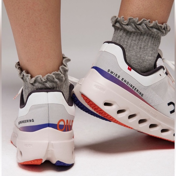 On Cloudsurfer Next Sneakers White and Orange Sole Athletic Shoes - Picture 4 of 4